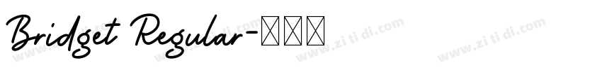 Bridget Regular字体转换